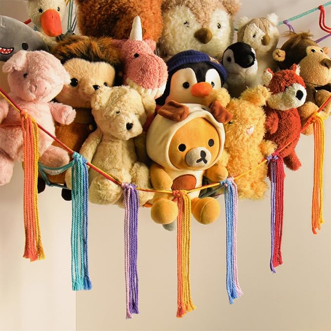 mirolam Stuffed Animal Hammock Corner Storage Net Cute Preppy Trendy Stuff Gifts - Image 5