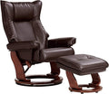 Benchmaster Morgan Java Swivel Faux Leather Recliner Chair by Benchmaster