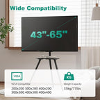 Tripod Easel TV Stand for 43–65 Inch TVs, Height Adjustable Swivel Floor TV - Image 2
