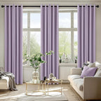 MIULEE Blackout Curtains for Bedroom 2 Panels 40 x 84 Inch Long Lilac | Thermal - Image 6