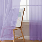 Simplebrand Lavender Sheer Curtains 72 Inches Long 2 Panels - Image 3