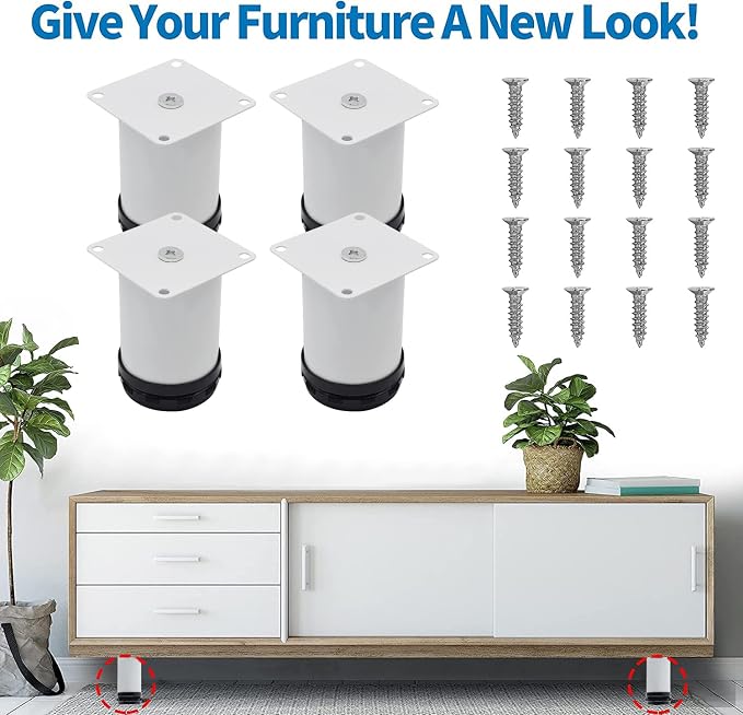 3 Inch Metal Furniture Legs - Image 2