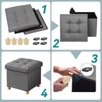 BRIAN & DANY Ottoman with Storage, Small Storage Ottoman - Image 3