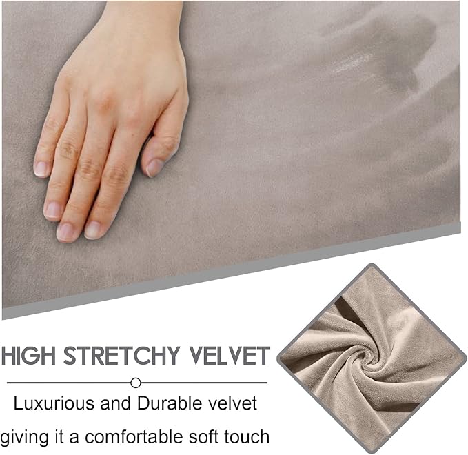 ULTICOR Velvet 8-Pieces Recliner Sofa Covers Stretch Reclining Couch Covers - Image 3