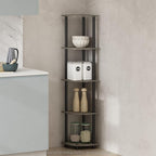 Furinno Turn-N-Tube Storage Shelves, 5-Tier Book Shelf, Corner Shelf, Toolless by Furinno-FitsYourSpaceFitsYourBudget