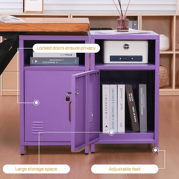 ALBAD Compact Metal Nightstand - Image 5