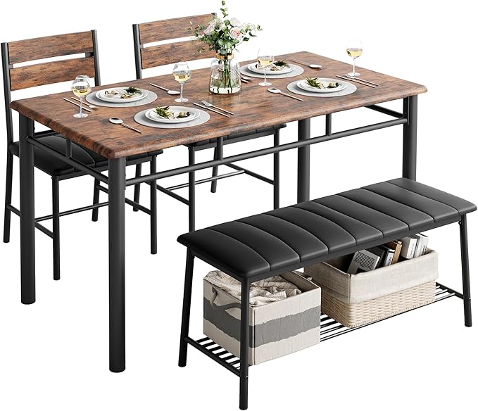 IRONCK Dining Table Set for 4, Kitchen Table by IRONCK