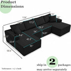 124" Oversized Sectional Couches - Image 2