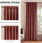 MIULEE Velvet Curtains 52x72 inches 2 Panels Dusty Rose Pink Curtains | Luxury - Image 2