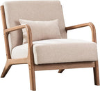 ANJ Mid Century Modern Accent Chair, Comfy Fabric Living Room Chairs - Image 9