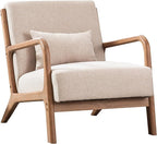 ANJ Mid Century Modern Accent Chairs Set of 2, Single Fabric Lounge Reading - Image 6