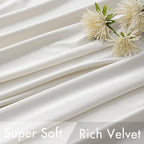 MIULEE White Velvet Curtains 52x84 inches Luxury Room Darkening Curtains | - Image 4
