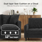 52'' Loveseat Sofa with Ottoman, Modern Cloud Sofa Couch with 27" Deep Seat - Image 4