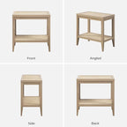 SICOTAS Rattan Nightstand Bedside Table - Image 7