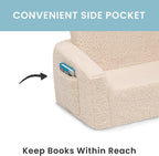 Delta Children Cozee Flip-Out Sherpa 2-in-1 Convertible Sofa to Lounger - Image 5