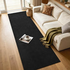 2x6 Black Solid Runner Rug Washable Non-Slip - Image 7