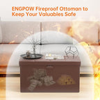 ENGPOW Storage Ottoman Bench, Fireproof Folding Bench - Image 3