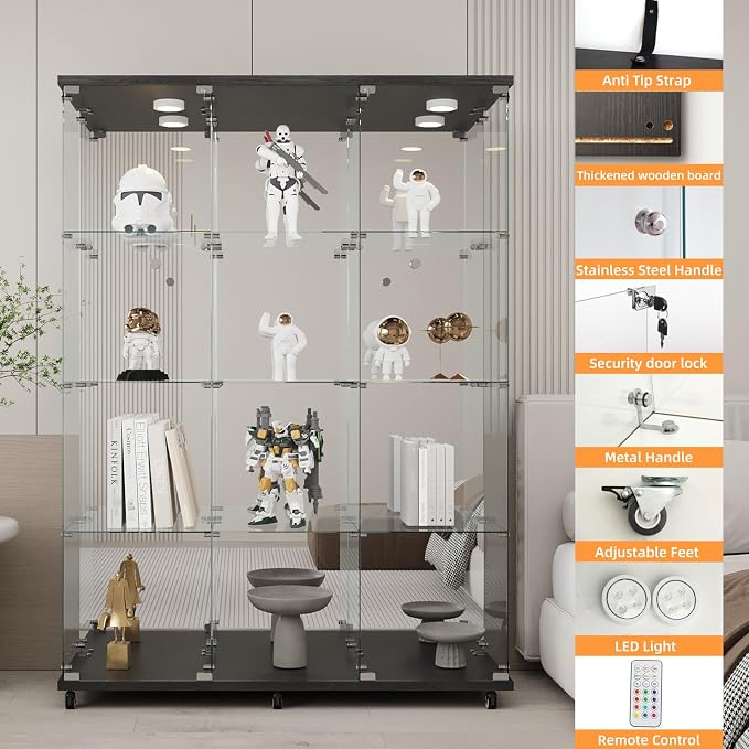 LFT HUIMEI2Y Glass Display Cabinet 12 Shelves - Image 3