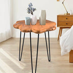 19.5 Inch Live Edge Side Table, Wood Freeform Small End Table - Image 3