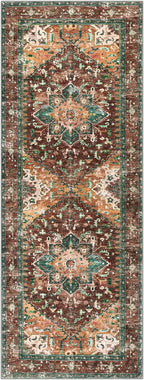 Yamaziot Washable Runner Rug, 2x6 Non-Slip Boho Vintage Hallway Kitchen Rug | - Image 2