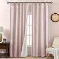 Pinch Pleated Linen Curtains 100% Blackout 84 Inches Long by AUSSPVOCT