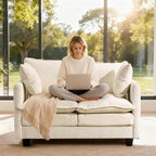 Loveseat Sofa Cloud Sofa Couch 50'', Modern Loveseats 2 Seat Couch 27" Deep Seat - Image 3