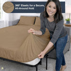Cottington Lane Sleeper Sofa Sheets Queen Size, 4 Piece Premium Quality 100% - Image 4
