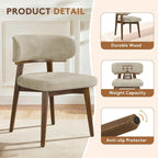 Dining Chairs Set of 4, Modern Upholstered Dining Chairs, Wooden Kitchen Chairs - Image 5