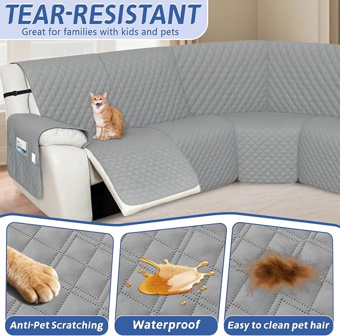 Arfntevss Recliner Sectional Couch Covers 1OO% Waterproof L Shape Sofa Cover - Image 5