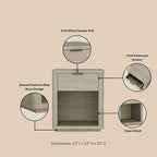Eco-Friendly Nightstand in Natural Finish Made from Sustainable Wood - Image 5