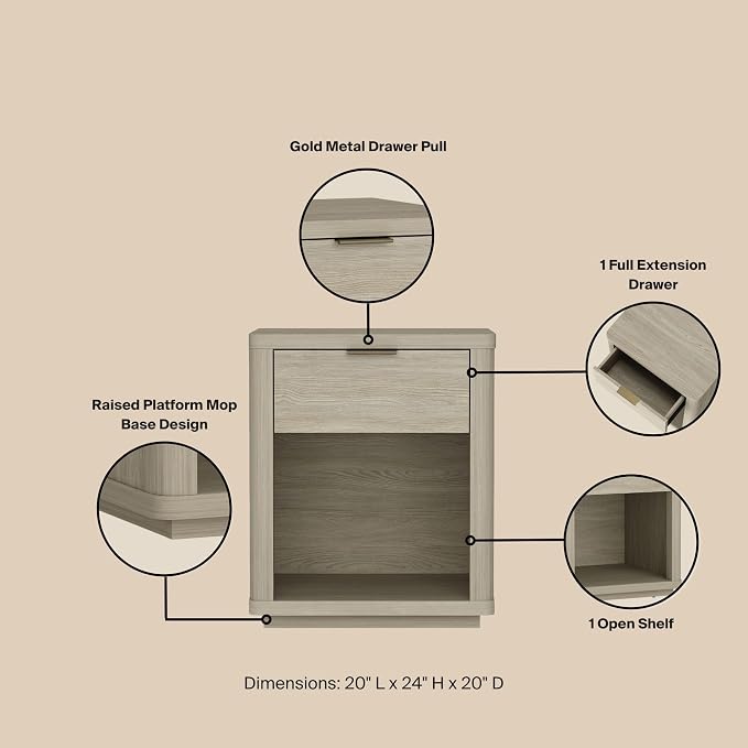 Eco-Friendly Nightstand in Natural Finish Made from Sustainable Wood - Image 5