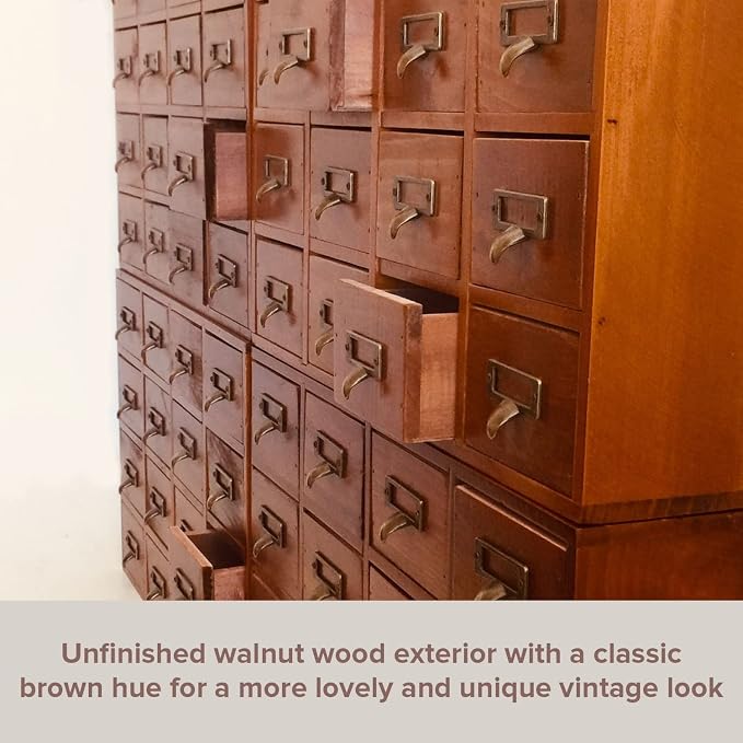 Huge Modular Stackable Against Wall 64-Drawer Apothecary Curio Cabinet Vintage - Image 5