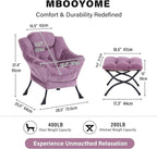 MBOOYOME Lazy Chair with Ottoman, Modern Accent Lounge Armchair with Side - Image 3