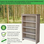 Shaker Solid Wood Bookcase, Washed Gray Taupe - Image 4