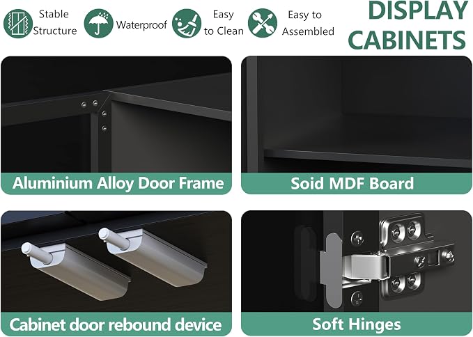 Wildhome Wooden Display Storage Cabinet - Image 7