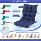 Rocking Chair Cushion, Waterproof and Fade-Resistant Adirondack Rocker Cushions - Image 2