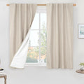 Oatmeal Linen 100% Blackout Window Curtains by LAMIT