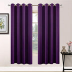 Yakamok Room Darkening Curtains 52x63 inch Length Purple-Living Room | 2 panels by Yakamok