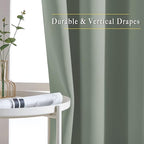 NICETOWN Blackout Sage Green Curtains & Drapes - Image 5
