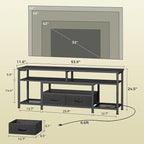 Huuger TV Stand for 55 60 Inch TV, Entertainment Center - Image 6
