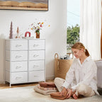 DUMOS Dresser for Bedroom with 8 Fabric Drawers, Tall Chest Organizer Units for - Image 7