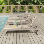 Sundale Outdoor Olefin Quilted Lounge Cushion Set of 4, Patio Foldable Chaise - Image 9