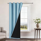 Yakamok Sky Blue 100% Blackout Curtains 84 Inches Long 52" Wide 1 Panel | by Yakamok