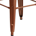 Flash Furniture Commercial Grade 30" High Backless Copper Indoor-Outdoor - Image 6