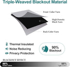 ChrisDowa Blackout Curtains for Bedroom and Living Room 70 Inches Wide | 2 - Image 4