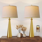 Oneach 25.75" Modern Table Lamp Set of 2, Bedside Lamps - Image 7