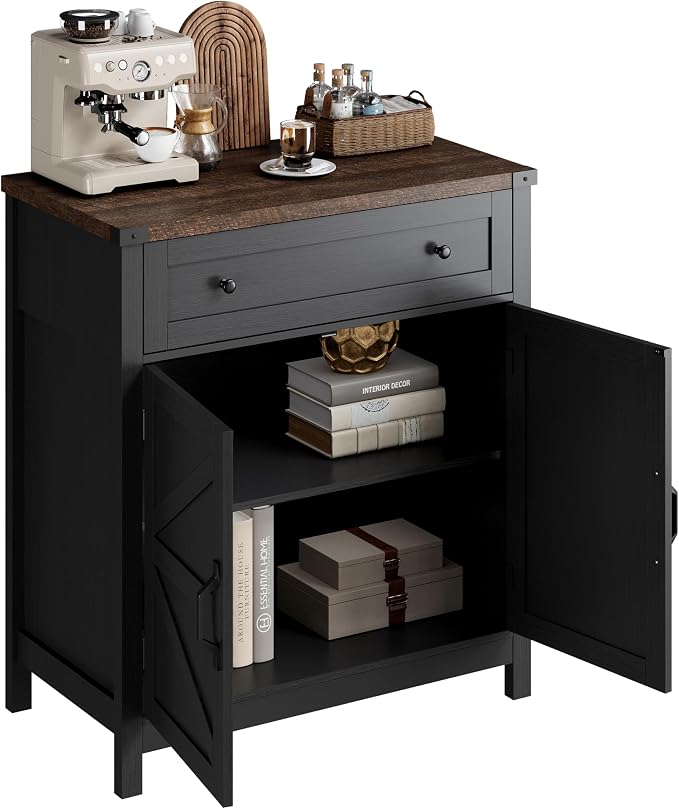 ChooChoo Kitchen Storage Cabinet, Coffee Bar Cabinet, Farmhouse Buffet Sideboard - Image 7