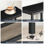 HOOBRO Narrow Console Table, Sofa Table, 4-Tier Industrial Entryway Table - Image 5