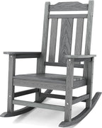 SERWALL Oversized Outdoor Rocking Chair, All Weather Patio Rocking Chair by SERWALL
