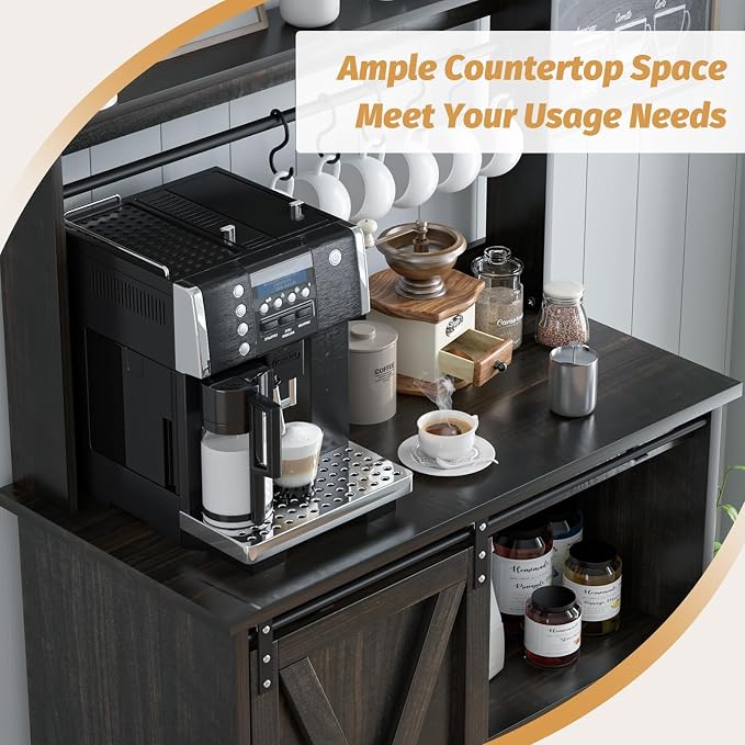 4ever2buy Farmhouse Coffee Bar Cabinet - Image 3
